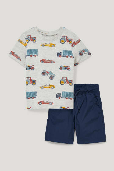 Toddler Boys - Set - Kurzarmshirt und Shorts - 2 teilig - dunkelblau