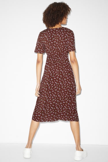 Clockhouse Girls - CLOCKHOUSE - dress - floral - dark brown