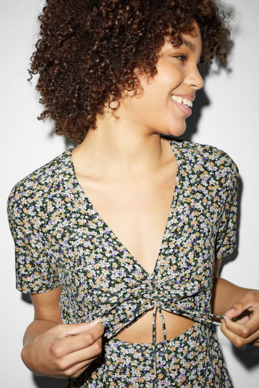 Clockhouse Girls - CLOCKHOUSE - vestito - a fiori - verde