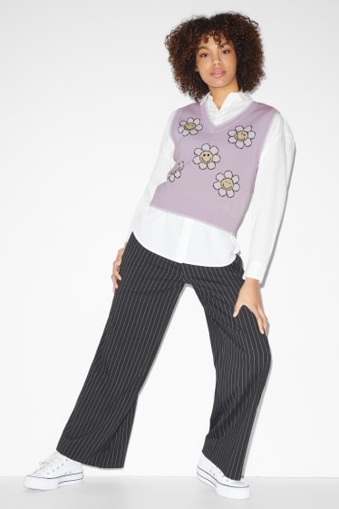 Clockhouse femme - CLOCKHOUSE - sous-pull - SmileyWorld® - lilas