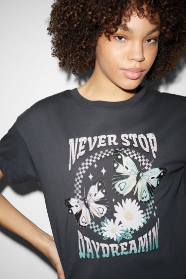 Clockhouse Girls - CLOCKHOUSE - T-Shirt - dunkelgrau