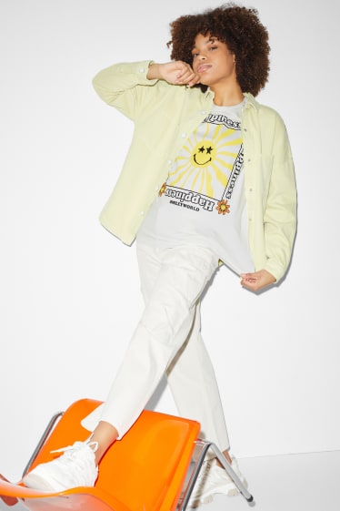 Clockhouse nena - CLOCKHOUSE - samarreta - SmileyWorld® - blanc trencat