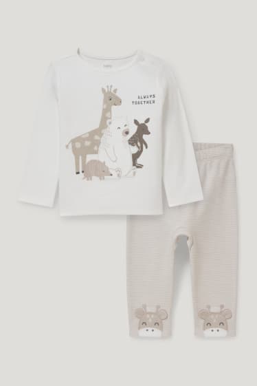 Bébé filles - Pyjama bébé - 2 pièces - blanc