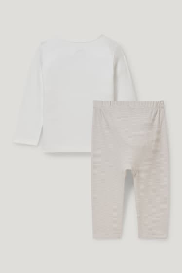 Bébé filles - Pyjama bébé - 2 pièces - blanc