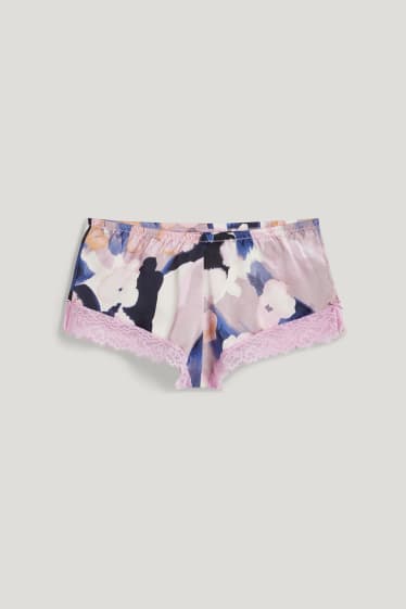 Dames - Boxershort - met patroon - licht beige