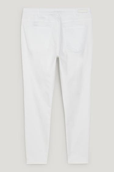 Femmes grandes tailles - CLOCKHOUSE - pantalon - high waist - super skinny fit - blanc