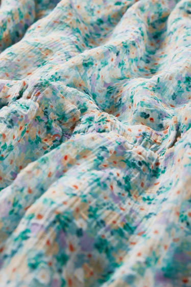 Damen XL - CLOCKHOUSE - Chiffon-Kleid - mit recyceltem Polyester - blau