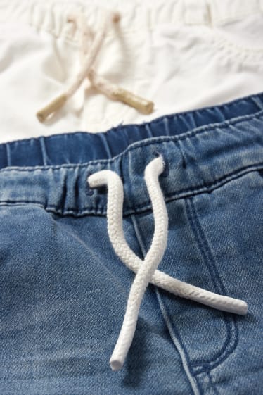 Kids Boys - Multipack 2er - Jeans- und Stoffshorts - jeans-hellblau