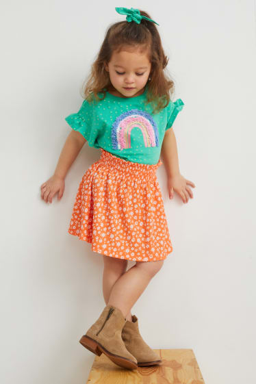 Toddler Girls - Gonna - a fiori - arancione