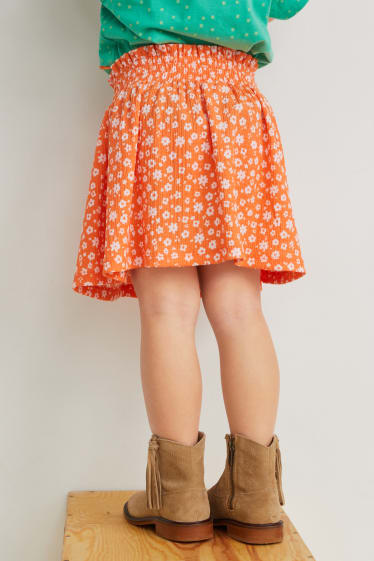 Toddler Girls - Gonna - a fiori - arancione