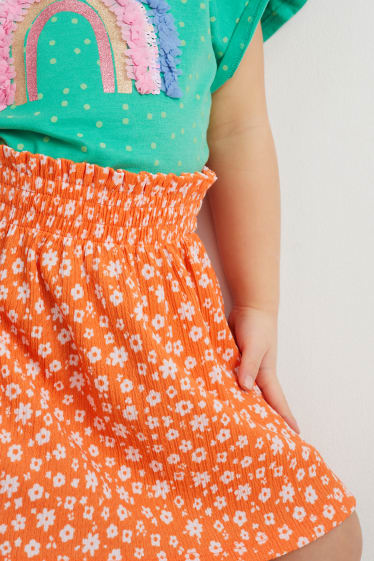 Toddler Girls - Gonna - a fiori - arancione