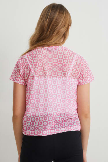Filles - Ensemble - T-shirt et top - 2 pièces - rose