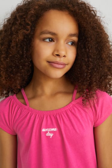 Kids Girls - Multipack 2er - Kurzarmshirt - pink