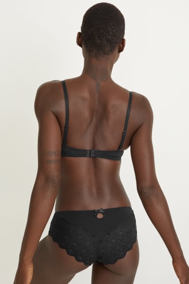 Femmes - Soutien-gorge avec armatures - FULL COVERAGE - ampliforme - LYCRA® - noir