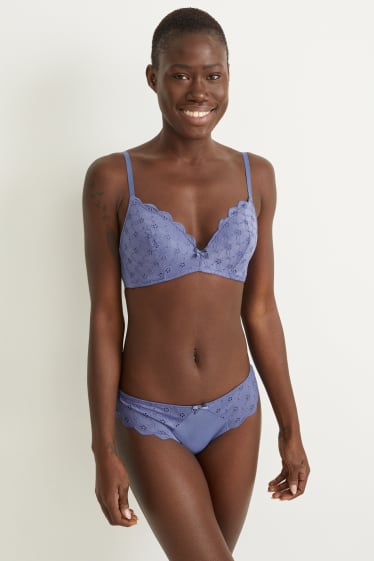 Donna - Reggiseno senza ferretti - imbottito - LYCRA® - blu
