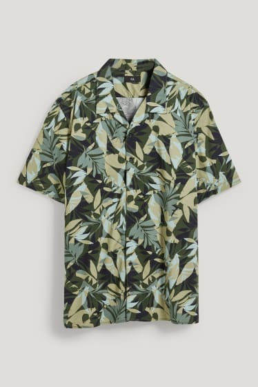 Caballero XL - Camisa - regular fit - cuello solapa - verde