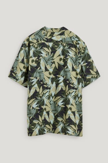 Caballero XL - Camisa - regular fit - cuello solapa - verde