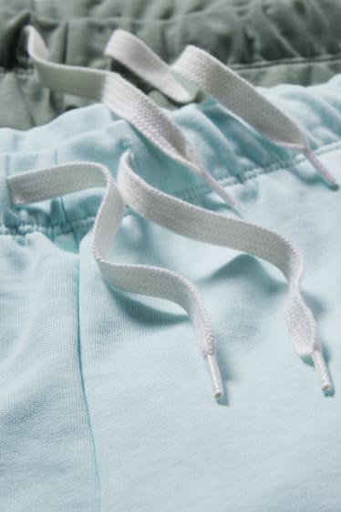 Bambine: - Taglie estese - confezione da 2 - shorts in felpa - verde menta