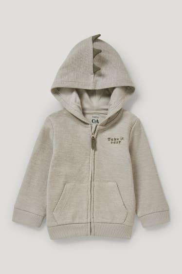 Bébé garçons - Dinosaure - sweat en molleton bébé à capuche - gris