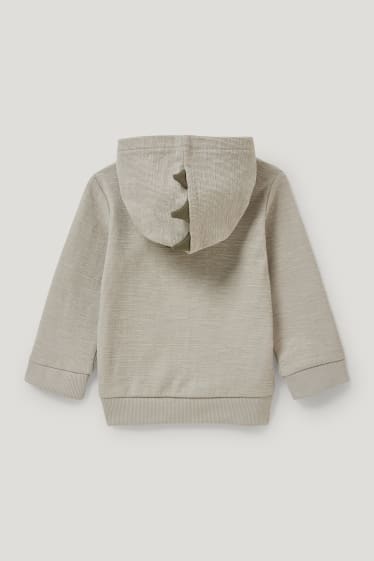 Bébé garçons - Dinosaure - sweat en molleton bébé à capuche - gris