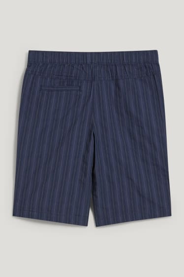 Garçons - Short - à rayures - bleu foncé