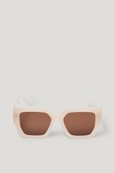 Damen - Sonnenbrille - cremeweiß