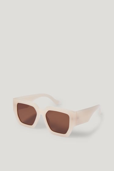 Damen - Sonnenbrille - cremeweiß