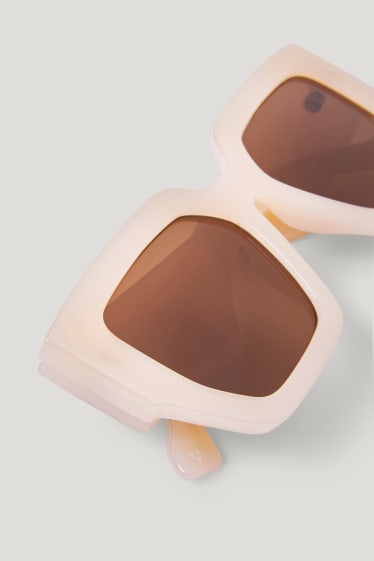 Damen - Sonnenbrille - cremeweiß