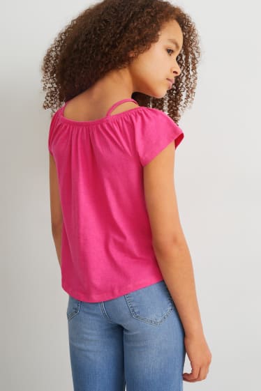 Kids Girls - Wielopak, 3 szt. - koszulka z krótkim rękawem - różowy