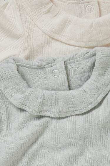 Exclu web - Lot de 2 - bodys bébé - blanc / vert