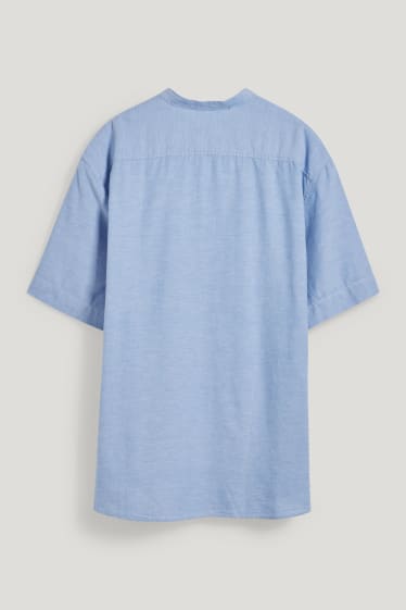 Clockhouse Boys - Shirt - regular fit - band collar - light blue