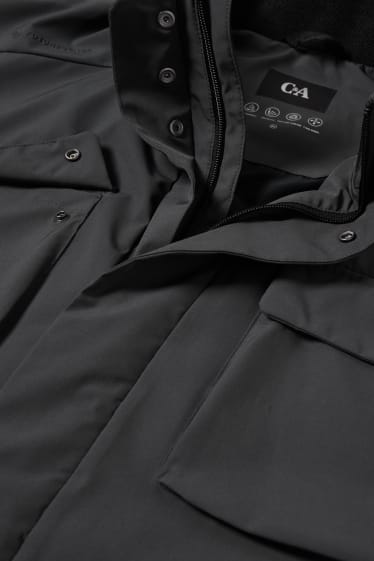 Men XL - Jacket with hood - 4 Way Stretch - black