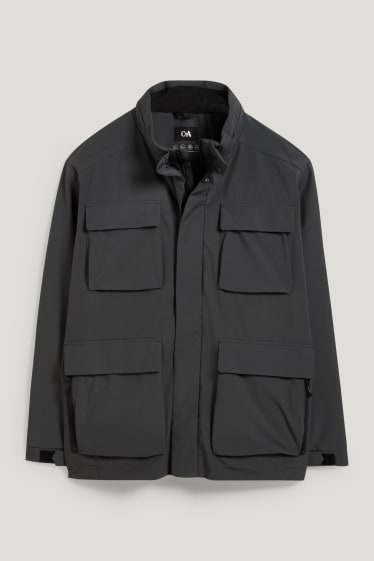 Heren XL - Jas met capuchon - 4 Way Stretch - zwart