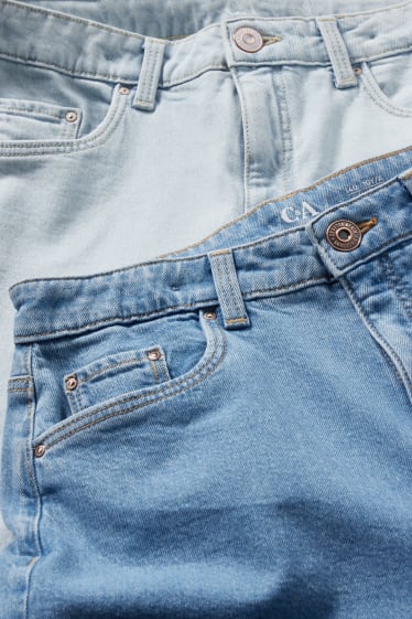 Kids Girls - Rozszerzona rozmiarówka - wielopak, 2 szt. - wide leg jeans - dżins-jasnoniebieski