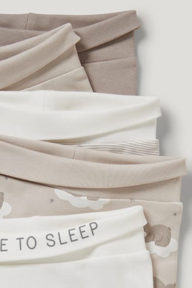 Baby Girls - Confezione da 5 - pantaloni pigiama neonati - beige melange