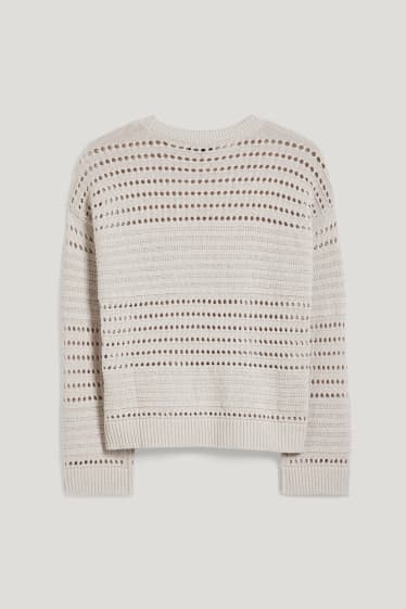 Damen - Pullover - beige