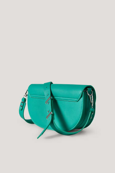 Femmes - Sac à bandoulière avec  ceinture amovible - similicuir - vert