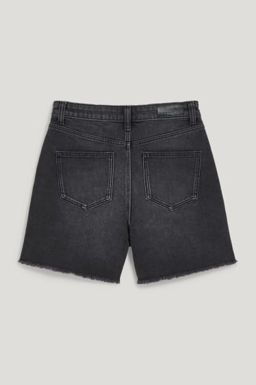 Kids Girls - Bermuda van spijkerstof - zwart