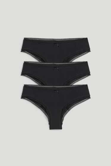 Femei - Multipack 3 buc. - chiloți hipster - negru
