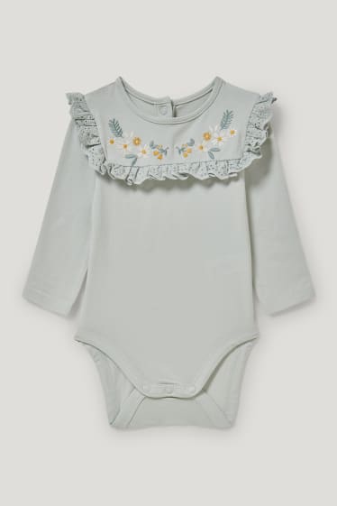 Baby Girls - Baby-Outfit - 3 teilig - geblümt - mintgrün