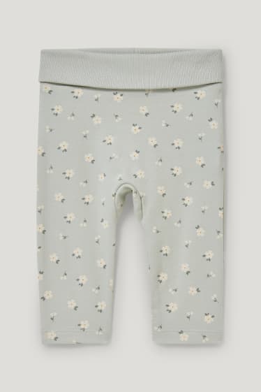 Bébé filles - Ensemble bébé - 3 pièces - à fleurs - vert menthe