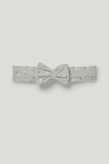 Bébé filles - Ensemble bébé - 3 pièces - à fleurs - vert menthe