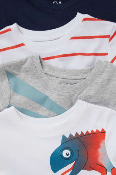 Toddler Boys - Multipack 4 buc. - tricou cu mânecă scurtă - gri deschis melanj