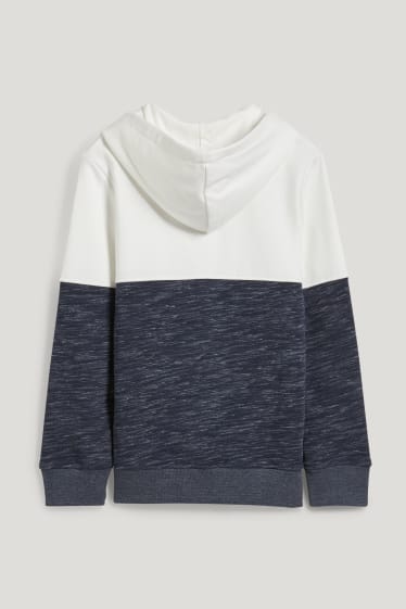 Reverskraag - Sweatvest met capuchon - wit / grijs