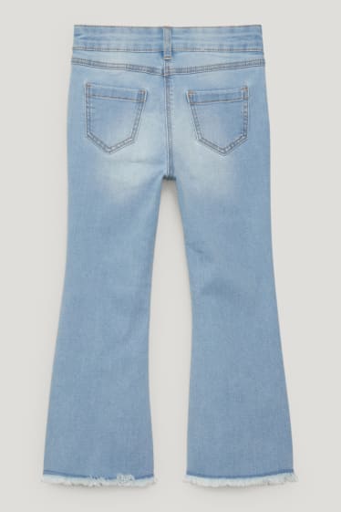 Filles - Jean à patte d'éph - jean bleu clair