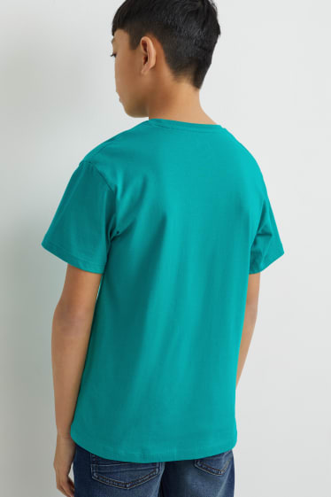 Reverskraag - T-shirt - groen