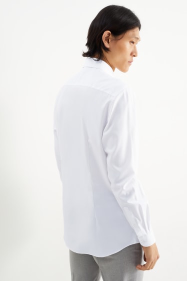 Uomo - Camicia business - slim fit - colletto all’italiana - facile da stirare - bianco