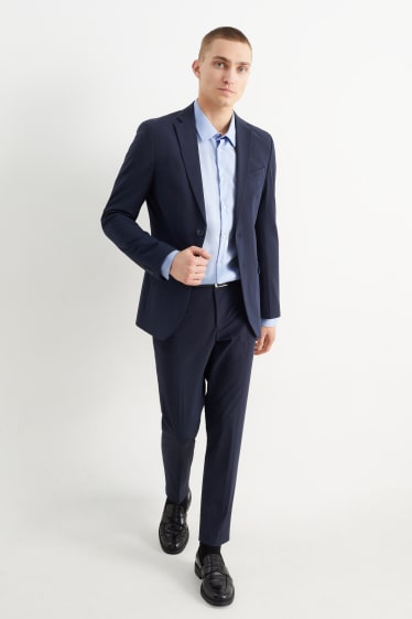 Uomo - Camicia business - regular fit - colletto all’italiana - facile da stirare - azzurro