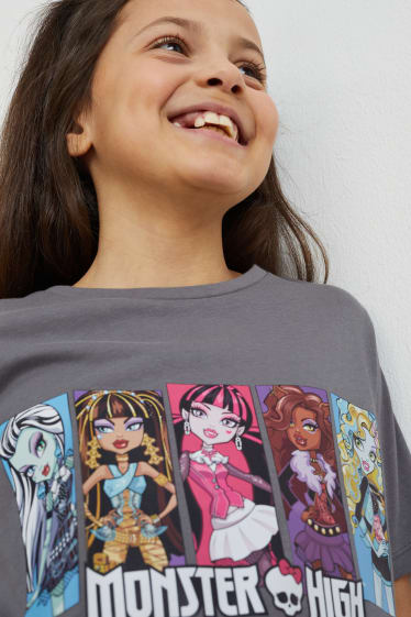 Bambine: - Monster High - maglia a maniche corte - grigio scuro