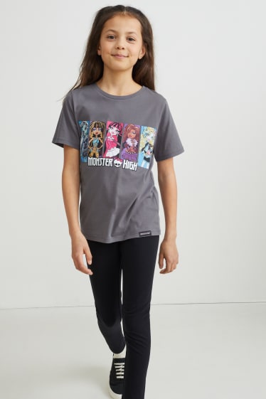 Bambine: - Monster High - maglia a maniche corte - grigio scuro